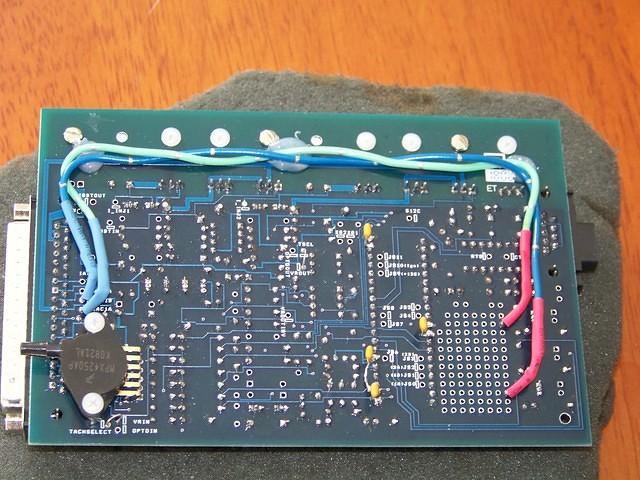 Underside view, note the wires coming off the 330ohm resistors to IAC1A (DB37, pin 25) and IAC1B (DB37, pin 27).