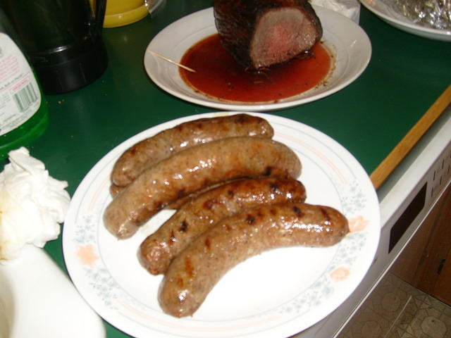 grillin beer brats finished