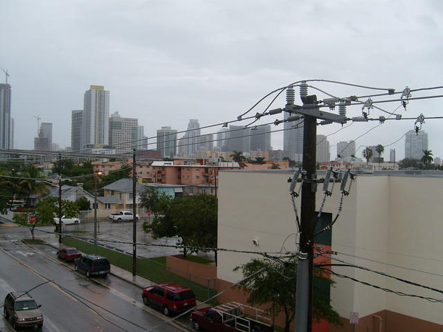 bedroom view during hurricane