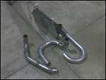 Charge pipes and intercooler ready for Chris to bead them.